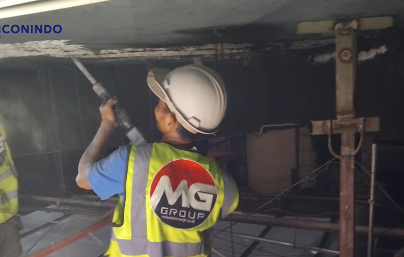 Grouting Area UG Depan Toko Mother Care - Suparmall Karawaci